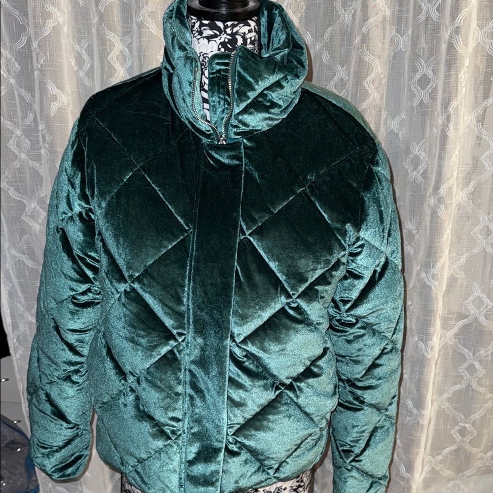 Emerald Green Quilted Jacket